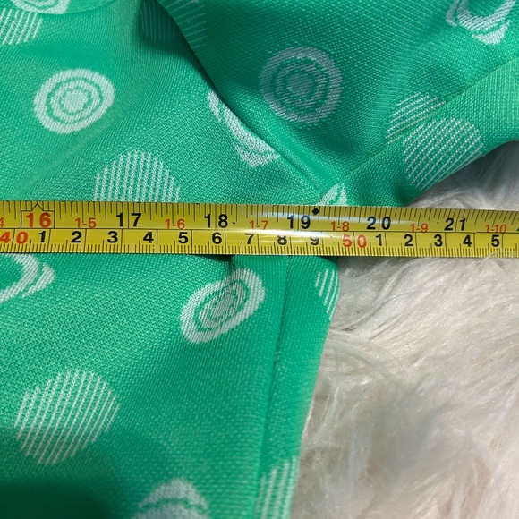 Vintage 60’s 70’s Green White Women’s 3 piece Dress Retro geometrical‎ circles - Picture 13 of 14